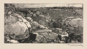 Fontainebleau Forest: The Cirque of Long-Rocher, 1888. od Auguste Louis Lepère