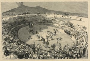 Itálie. Festival v Pompejích, cirkus gladiátorů, 1884. od Auguste Louis Lepère