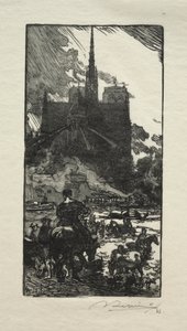 LAbreuvoir v Point St. Louis. od Auguste Louis Lepère