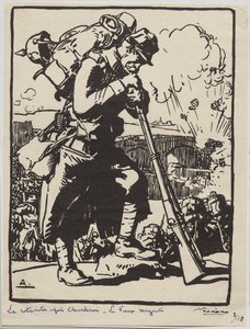 Ústup po Charleroi... od Auguste Louis Lepère