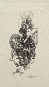 Žena v kolébce. od Auguste Louis Lepère