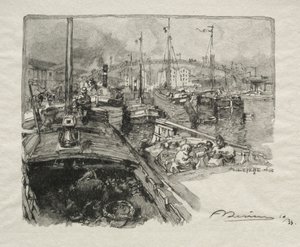 Bassin de la Villette. od Auguste Louis Lepère