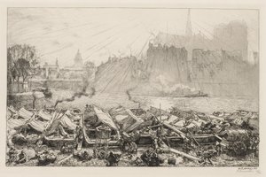 Velký jablečný trh, 1917. od Auguste Louis Lepère