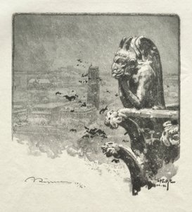 Stryge z Notre Dame od Auguste Louis Lepère