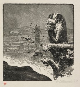 Stryge z Notre Dame, 1890. od Auguste Louis Lepère