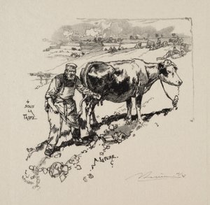 Obchodník s mlékem. od Auguste Louis Lepère