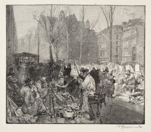 Trh se šrotem od Auguste Louis Lepère