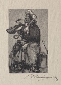 Obchodník s hady od Auguste Louis Lepère