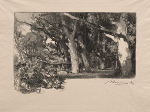 poledne v lese. od Auguste Louis Lepère