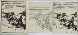 Angličtí kulometníci, 1914. od Auguste Louis Lepère