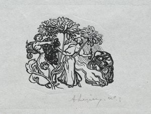 Pařížský almanach, 1897: Koncovka, podzim od Auguste Louis Lepère