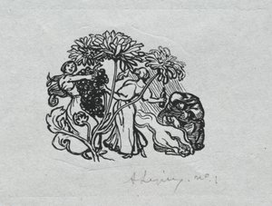 Pařížský almanach, 1897: Koncovka, podzim, 1897. od Auguste Louis Lepère