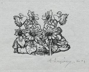 Pařížský almanach, 1897: Ocasní část, léto od Auguste Louis Lepère
