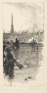 Quai des Grands Augustins, Paříž od Auguste Louis Lepère