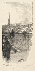 Quai des Grands Augustins, Paříž. od Auguste Louis Lepère