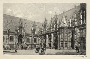 Ilustrovaný Rouen: Justiční palác od Auguste Louis Lepère