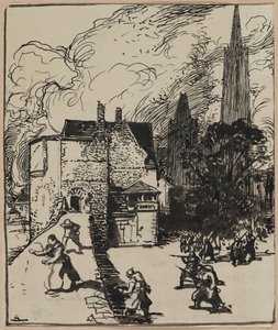 Obléhání Maubeuges od Auguste Louis Lepère
