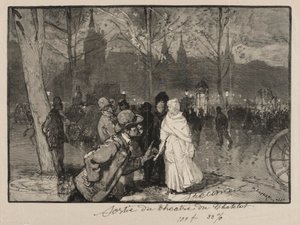 Odchod z divadla Chatelet od Auguste Louis Lepère