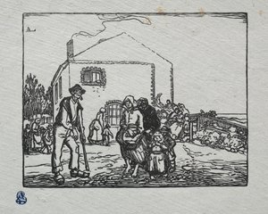 Žebráci v posledním domě od Auguste Louis Lepère