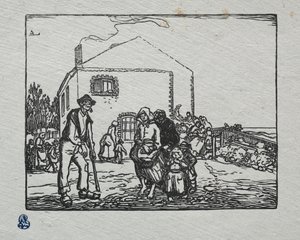Žebráci v posledním domě, 1905. od Auguste Louis Lepère