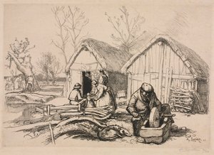 The Woodcutters House Vendée, 1915. od Auguste Louis Lepère