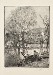 Koutek ostrova Billancourt. od Auguste Louis Lepère