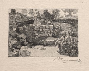 Chata v lomu od Auguste Louis Lepère
