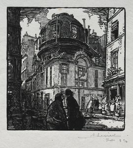Pohled na Hotel Colbert. od Auguste Louis Lepère