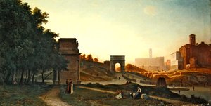 Forum při západu slunce, 1865 od Auguste Paul Charles Anastasi