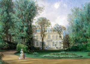Hotel Rainbeaux, Avenue des Champs Elysees a 57 Rue de Ponthieu, Paříž, 1868 (wc na papíře) od Auguste Paul Charles Anastasi