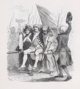 Čtrnáctého července, z The Complete Works of Béranger, 1836. Tvůrci: Auguste Raffet, Lacoste, Eugène Guillaumot. od Auguste Raffet, Lacoste, Eugène Guillaumot