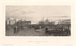 Vylodění francouzské armády u Civita-Vecchia, 25. dubna 1849 od Auguste Raffet
