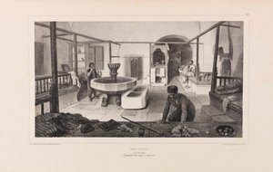 Tatarská koupel, odpočívárna. Z Voyage dans la Russie od Anatole de Demidoff, 1837. od Auguste Raffet