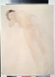 ""Nu"" (Nahá) Ležící nahá žena. Akvarel od Auguste Rodina (1840-1917) 1900-1908 Puškinovo muzeum, Moskva od Auguste Rodin