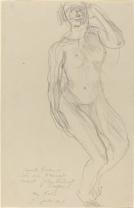 Sedící ženský akt těšíme se od Auguste Rodin
