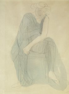 Sedící žena; Femme Assise, od Auguste Rodin