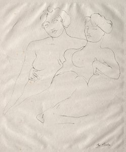 Dvě postavy. od Auguste Rodin