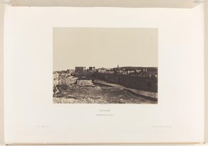 Pohled na Jeruzalém ze Sionu Jeruzalém. Pevnost Sion (název na objektu) od Auguste Salzmann