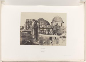 Pohled na kostel Božího hrobu v Jeruzalémě Jeruzalém. Saint Sepulcre. Vue generale (název na objektu)