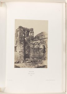 Věž kostela Božího hrobu v Jeruzalémě Jeruzalém. Saint Sepulcre. Clocher (název na objektu) od Auguste Salzmann