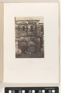 Fasáda kostela Božího hrobu, Jeruzalém Jeruzalém. Saint Sepulcre. Fasáda (název na objektu)