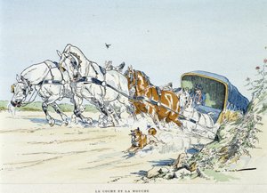 Trenér a moucha - v „“ Bajkách La Fontaine, nemocný. od Auguste Vimara (1851-1916), Tours, v A, Mame & Son