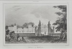 Pohled na palác Wilanów, 1840 od Augustin François Lemaiand#770tre