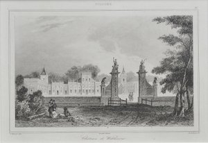 Palác Wilanów z předního nádvoří od Augustin François Lemaitre