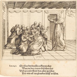 Kristus se zjevuje apoštolům, 1547. od Augustin Hirschvogel