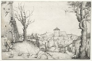 Nádvoří zámku od Augustin Hirschvogel
