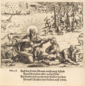 Stvoření Evy, 1547. od Augustin Hirschvogel