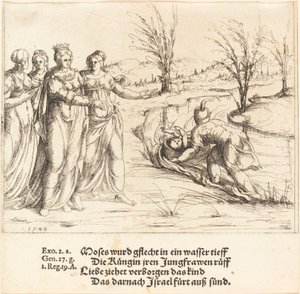 Nalezení Mojžíše, 1548. od Augustin Hirschvogel