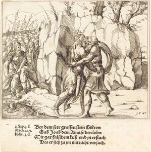 Joab zradí Abnera, 1547. od Augustin Hirschvogel