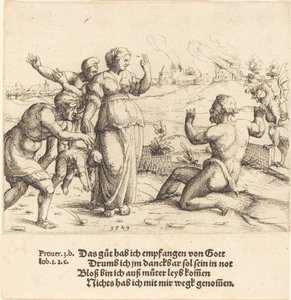 Job se dozvídá o svém neštěstí, 1549. od Augustin Hirschvogel